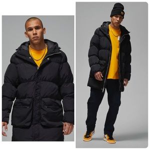 Jordan Men's Essential Statement Parka black down Puffer Hoodie jacket Size XXL